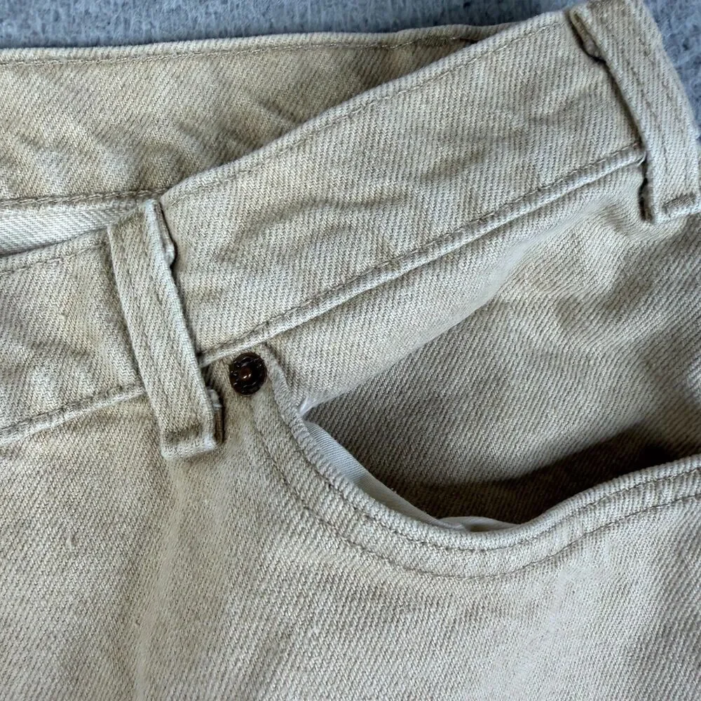 VINTAGE LEVI'S 550 Jeans Mens 38x34 Beige Orange Tab Made USA Pants Streetwear